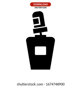 nail polish icon or logo isolated sign symbol vector illustration - high quality black style vector icons