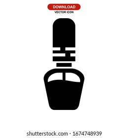 nail polish icon or logo isolated sign symbol vector illustration - high quality black style vector icons