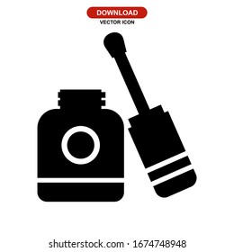 Nagellack-Symbol oder Logo einzeln auf Vektorillustrationen - Vektorsymbole in hoher Qualität
