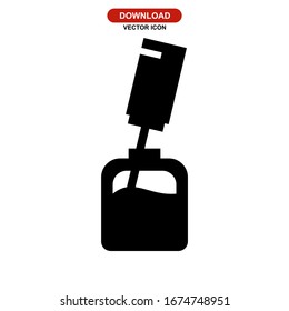 nail polish icon or logo isolated sign symbol vector illustration - high quality black style vector icons