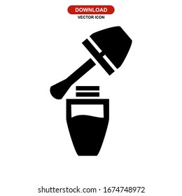 nail polish icon or logo isolated sign symbol vector illustration - high quality black style vector icons