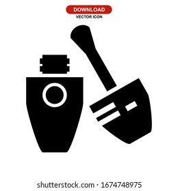 nail polish icon or logo isolated sign symbol vector illustration - high quality black style vector icons