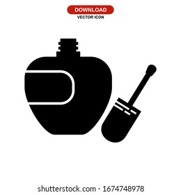 nail polish icon or logo isolated sign symbol vector illustration - high quality black style vector icons