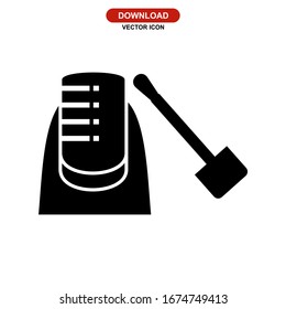 nail polish icon or logo isolated sign symbol vector illustration - high quality black style vector icons
