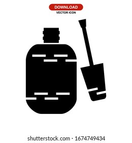 nail polish icon or logo isolated sign symbol vector illustration - high quality black style vector icons