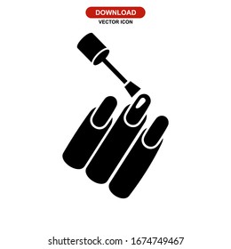 nail polish icon or logo isolated sign symbol vector illustration - high quality black style vector icons
