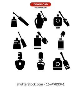 Icono de esmalte de uñas o logotipo símbolo de signo aislado ilustración vectorial - Colección de iconos vectoriales de estilo negro de alta calidad
