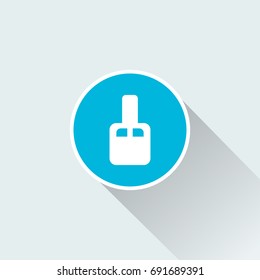 nail polish icon with long shadow