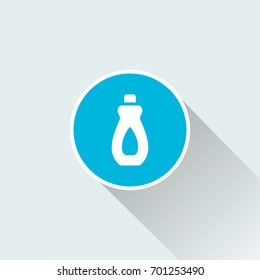 nail polish icon with long shadow