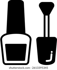 Nail Polish Icon Mixed Vector Illustration