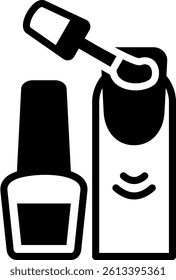 Nail Polish Icon Mixed Vector Illustration