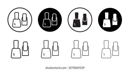 Nail Polish Icon Outline vector for web ui