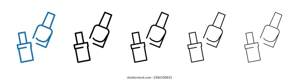 Nail polish icon Outline vector logo for web ui