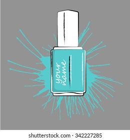 Nail polish icon. Pace for your name