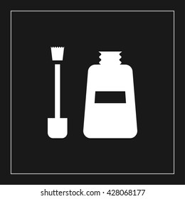 nail polish icon. nail paint vector illustration