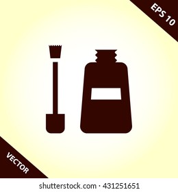 nail polish icon. nail paint vector illustration