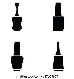 Nail Polish icon set