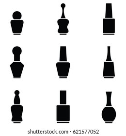 Nail Polish icon set