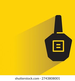 nail polish icon with shadow on yellow background