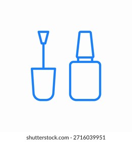 Vector de signo de icono de esmalte de uñas