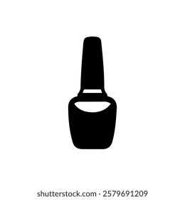 Nail polish icon silhouette vector illustration on white background