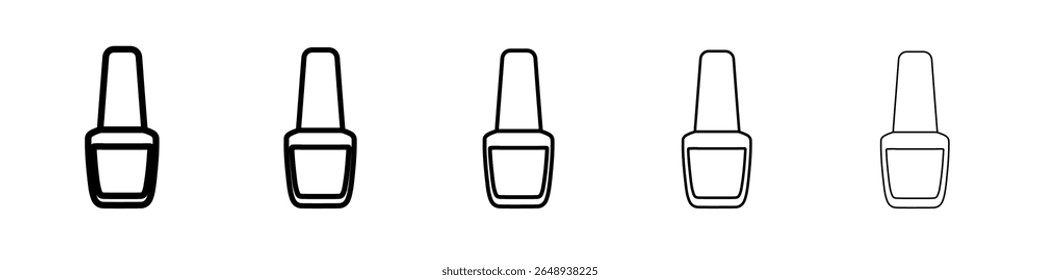 ícone de esmalte de unha simples sinal de vetor isolado