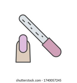 Nail polish icon. Simple outline colored vector of beauty icons for ui and ux, website or mobile application