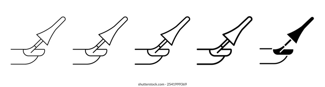 ícone de esmalte de unha Simples contorno ilustração