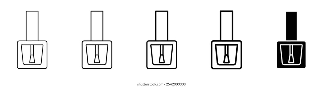 ícone de esmalte de unha Simples contorno ilustração