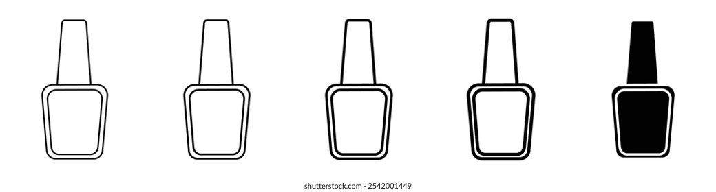 ícone de esmalte de unha Simples contorno ilustração