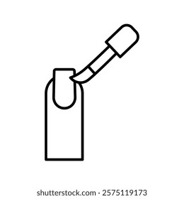 nail polish icon Simple outline illustration