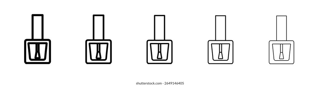 ícone de esmalte de unha simples vetor contorno logotipo