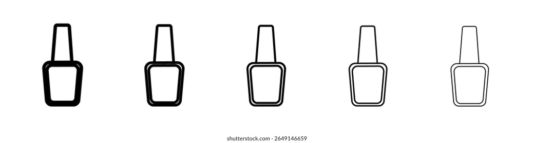 ícone de esmalte de unha simples vetor contorno logotipo