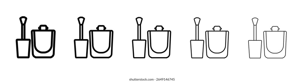 ícone de esmalte de unha simples vetor contorno logotipo