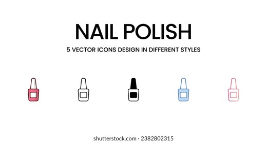 Icono polaco de las uñas. Adecuado para diseño de páginas Web, aplicaciones móviles, UI, UX y GUI.