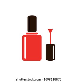 Icono de esmalte de uñas. Símbolo de esmalte de uñas. Ilustración vectorial.