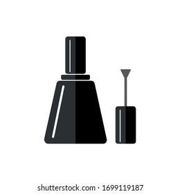 Icono de esmalte de uñas. Símbolo de esmalte de uñas. Ilustración vectorial.