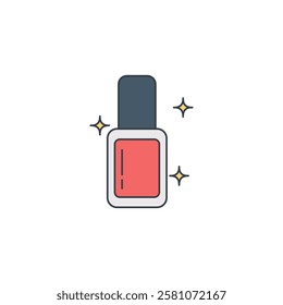 Nail Polish icon symbol vector illustration isolated on white background