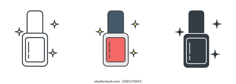 Nail Polish icon symbol vector illustration isolated on white background