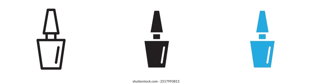 Nail polish icon thin line illustration