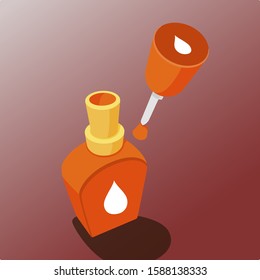 nail polish icon vector, cartoon style, flat design vector isolated.