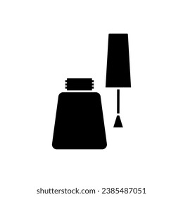 Nail polish icon vector. Cosmetics illustration sign. Makeup symbol. Beauty logo.