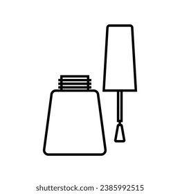 Nail polish icon vector. Cosmetics illustration sign. Makeup symbol. Beauty logo.