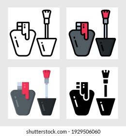 Nail polish icon vector design in filled, thin line, outline and flat style.