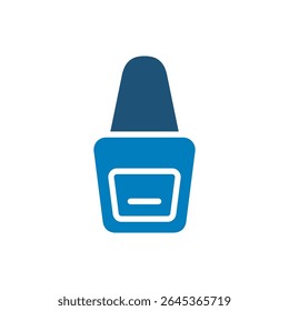 Diseño de Vector de icono de esmalte de uñas en estilo de moda