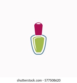Nail polish  icon Vector design. Colored illustration.