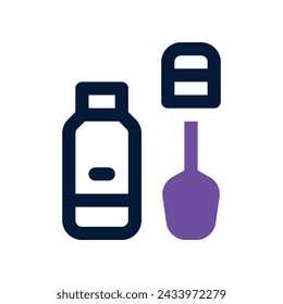 nail polish icon. vector dual tone icon for your website, mobile, presentation, and logo design.