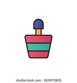 nail polish icon vector filled outline design. isolated on white background