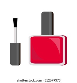 Nail polish icon. Vector, flat, illustration.