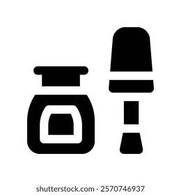 nail polish icon. vector glyph icon for your website, mobile, presentation, and logo design.